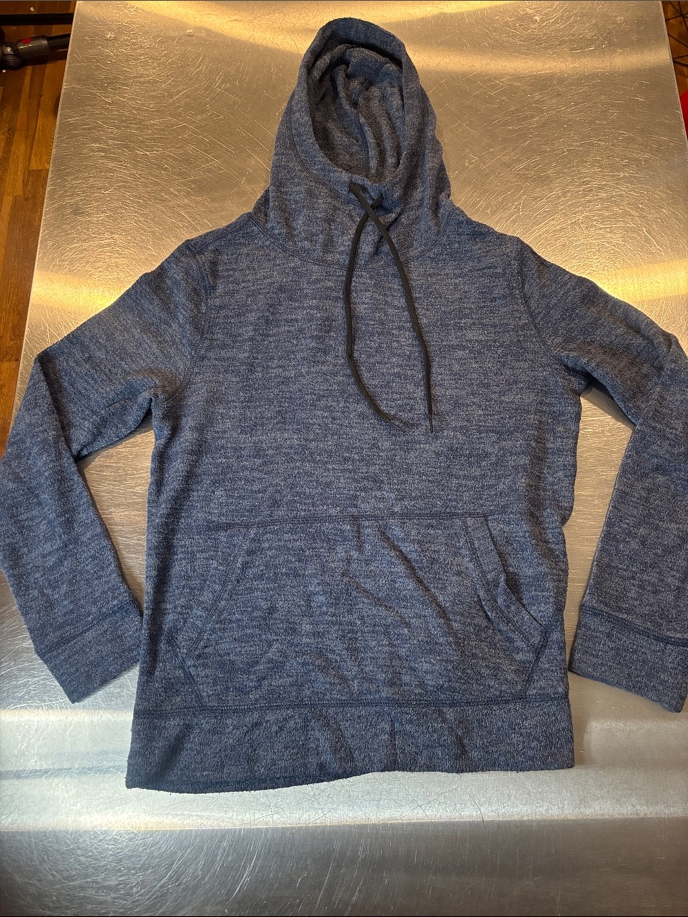 Express Men's Navy Heather Hooded Pullover